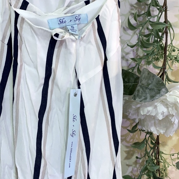 NWT She & Sky Striped Dress - Picture 3 of 4